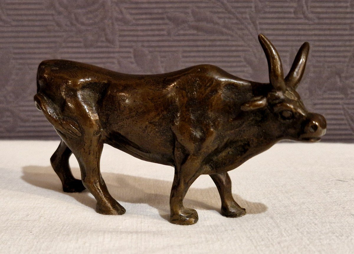 Taureau En Bronze XXe-photo-3