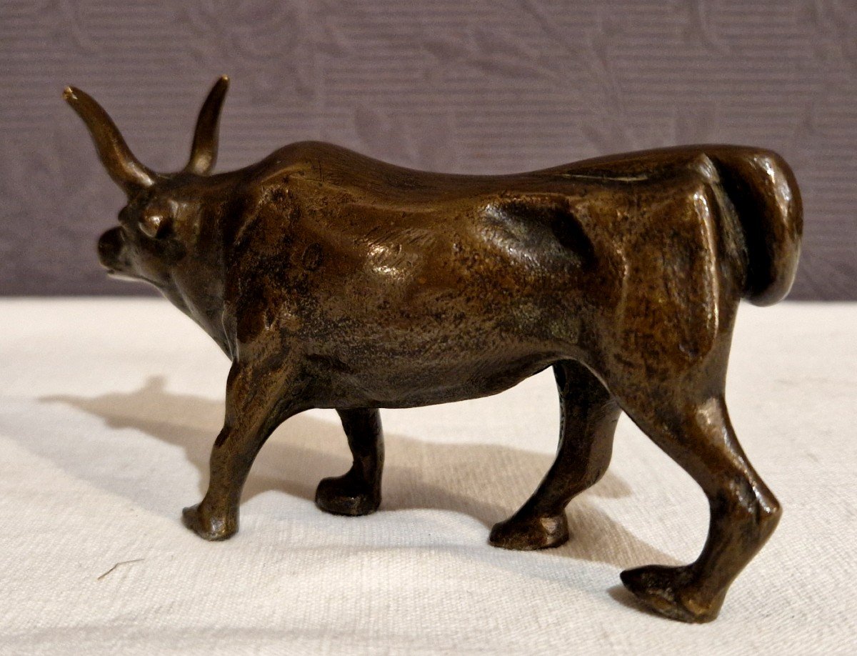 Taureau En Bronze XXe-photo-1