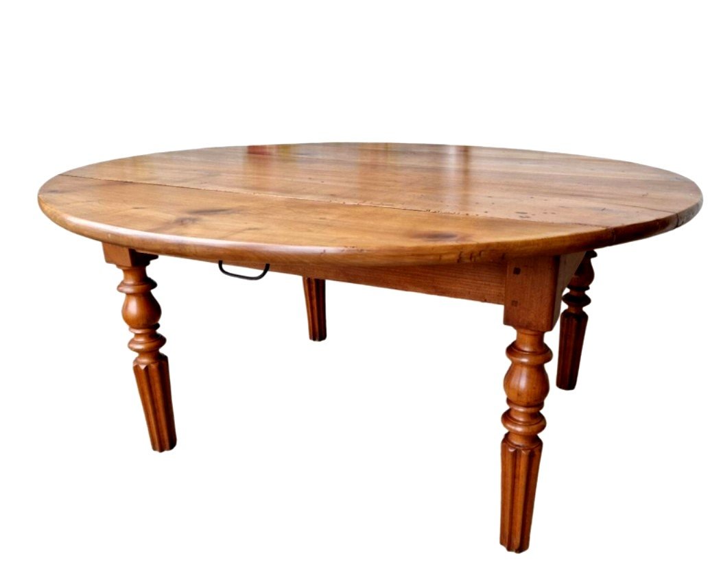 Table Basse Ronde En Merisier