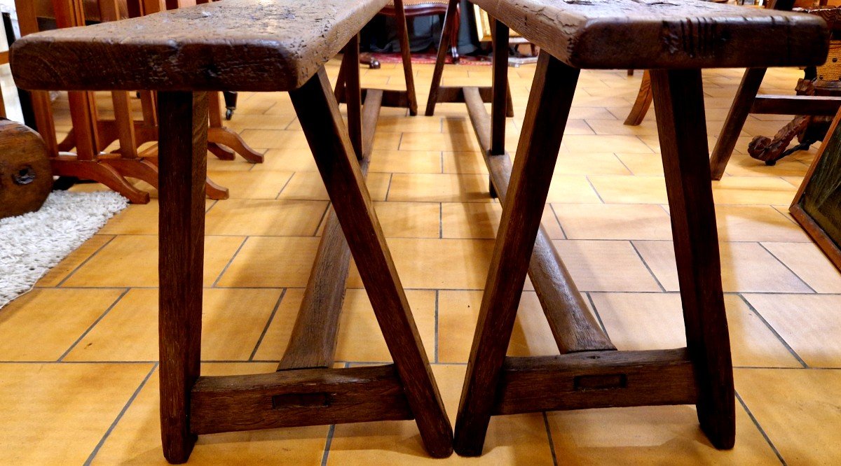 Pair Of Oak Benches-photo-1