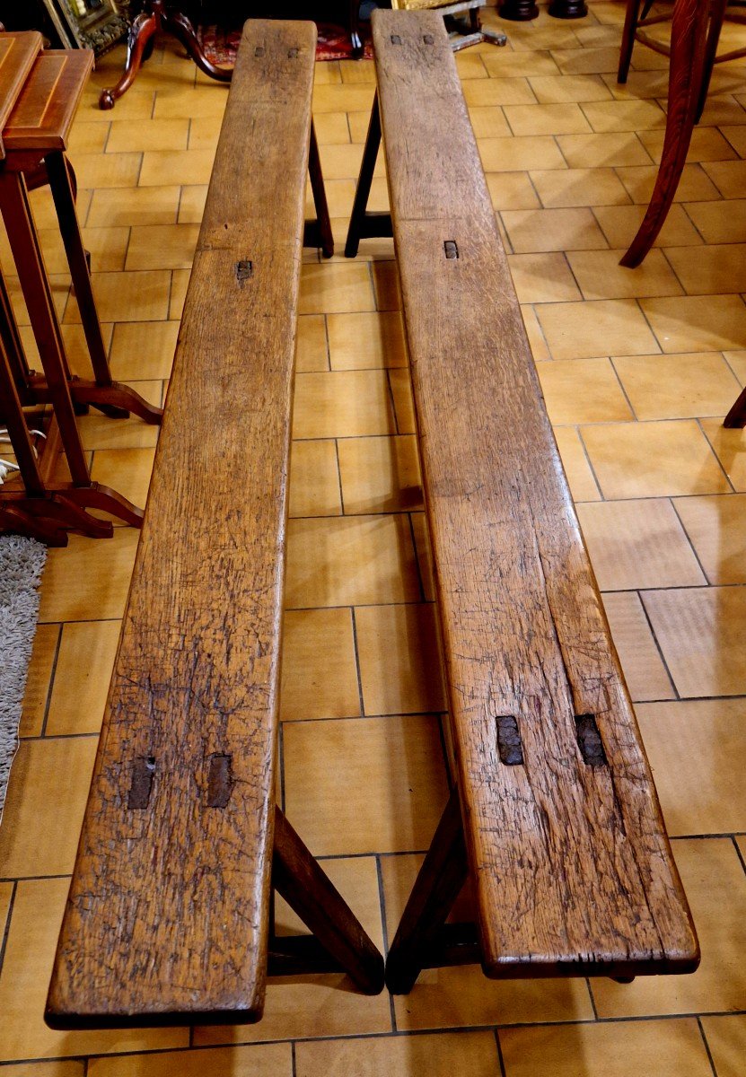 Pair Of Oak Benches-photo-2