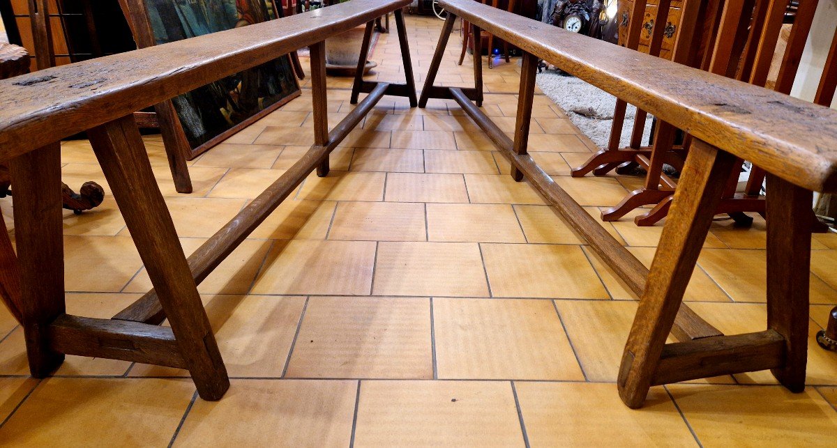 Pair Of Oak Benches-photo-3