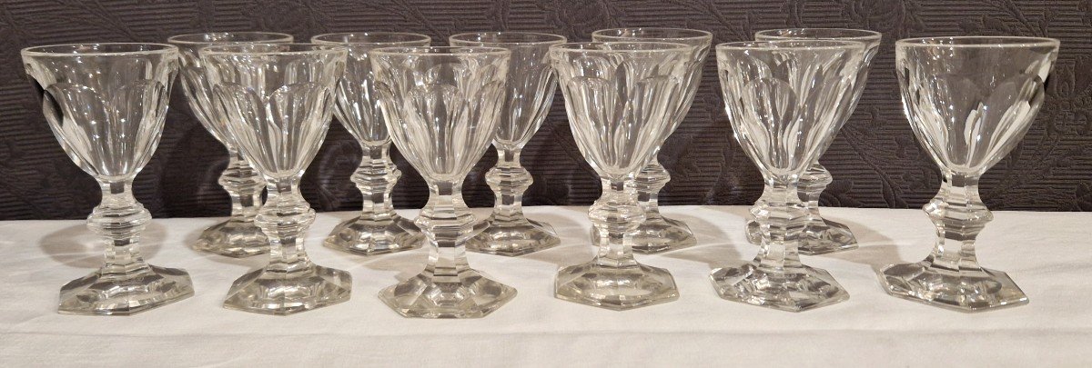 11 Baccarat Harcourt Crystal Glasses-photo-2