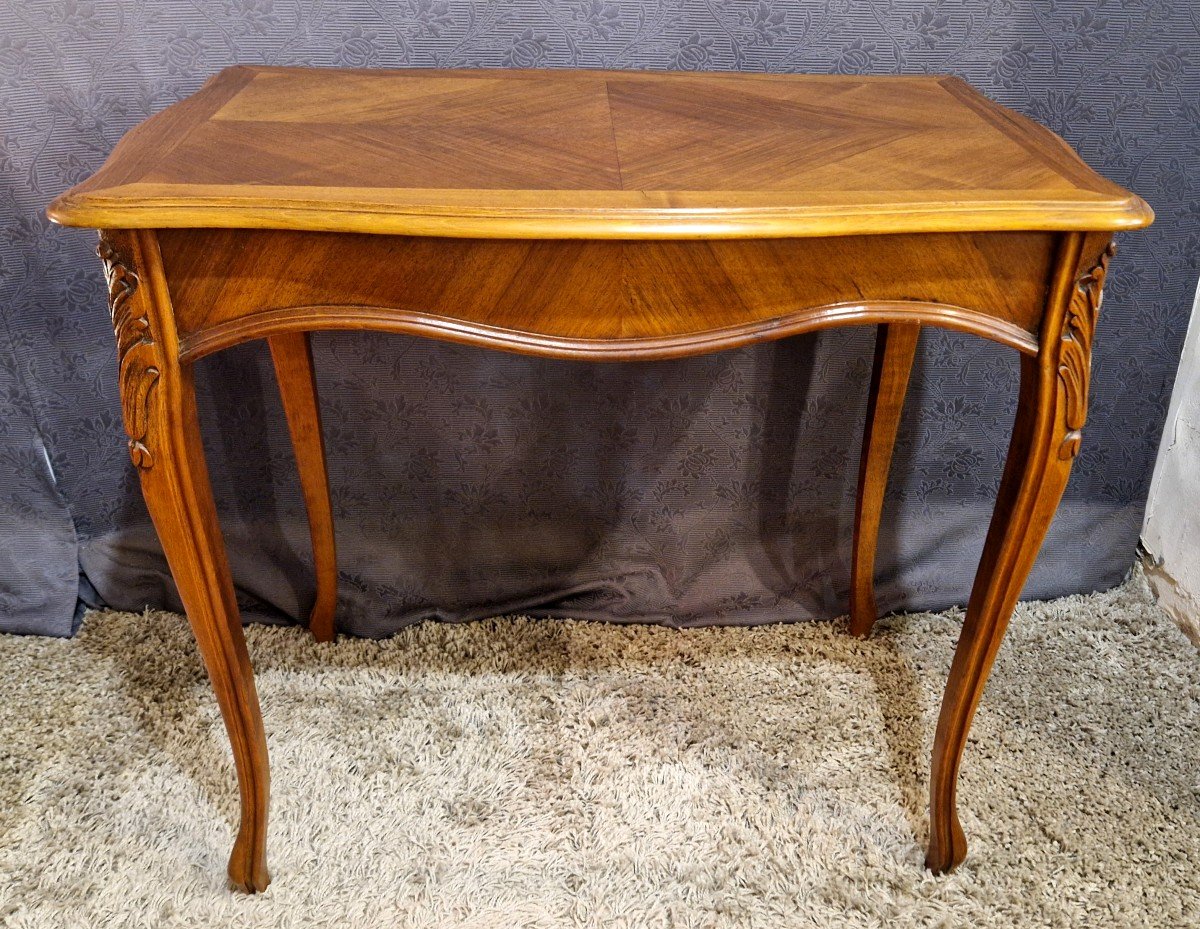 Walnut Veneer Side Table