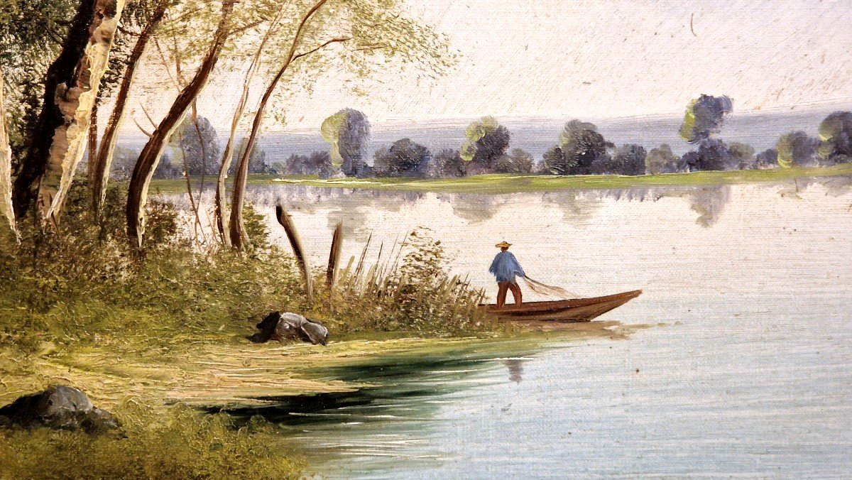 Fisherman On A Boat By Ferdinand Koch (1863-1923)-photo-2