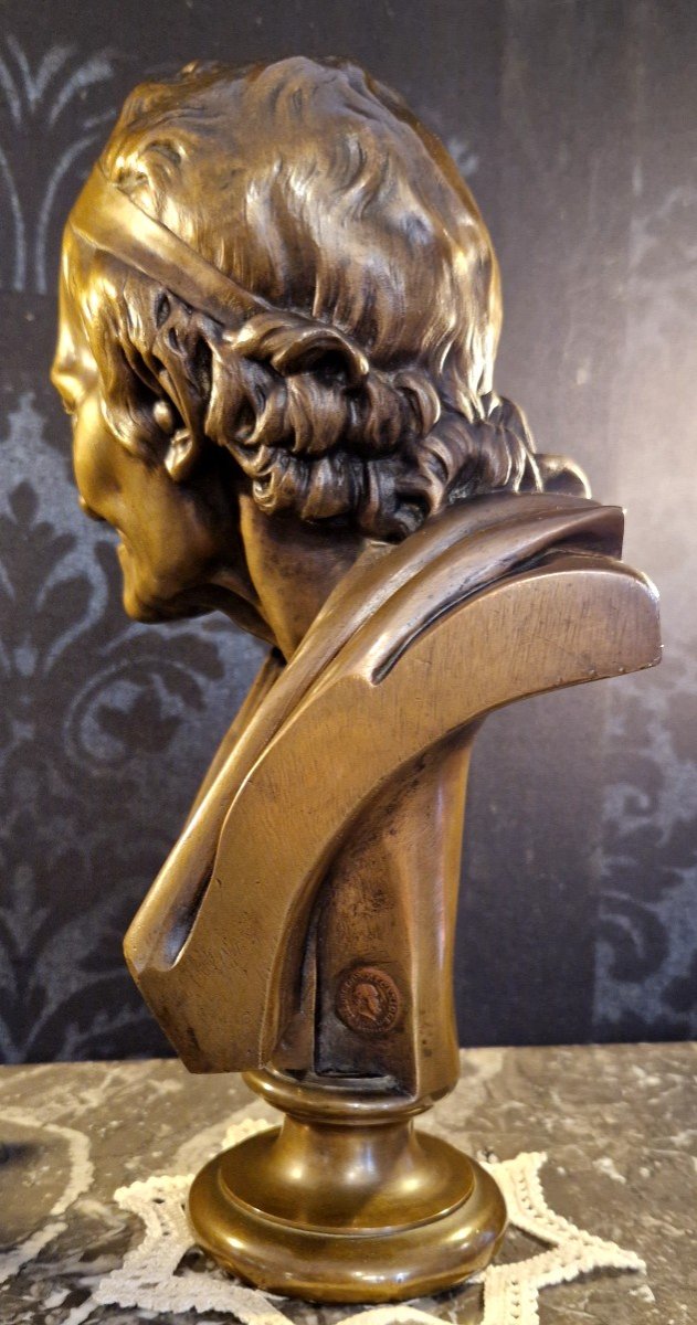 Bronze Bust Of Molière-photo-3