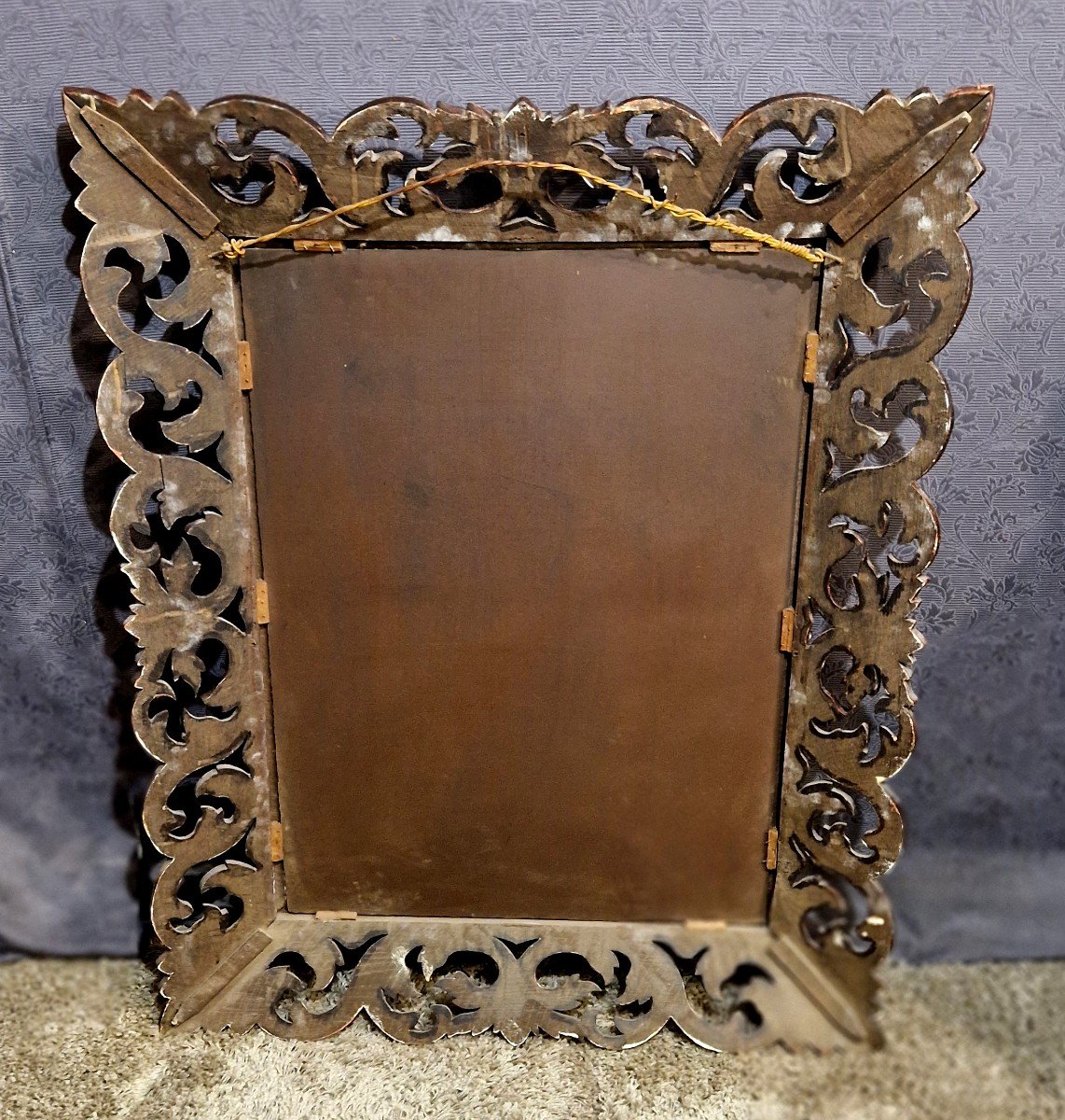 Rocaille Mirror In Gilded Wood-photo-5