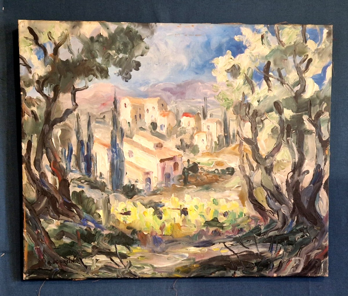 Paysage De Provence Par André Jourcin (1905 -1974)-photo-2