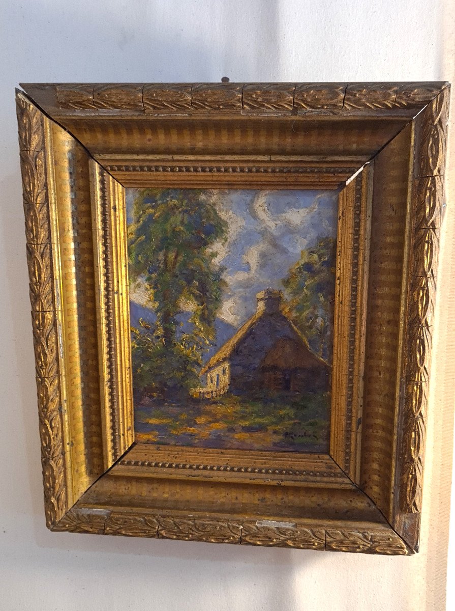 Small Painting Late 19th / Early 20th-photo-2