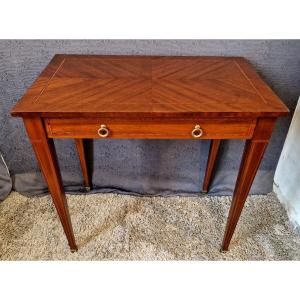 Small Mahogany Veneer Desk Table