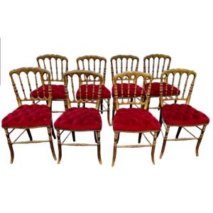 8 Golden Theater Chairs 