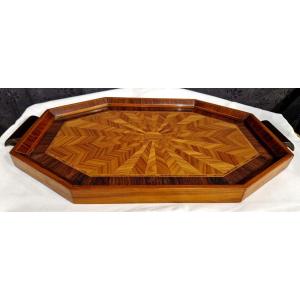 Serving Tray In 20th Century Marquetry