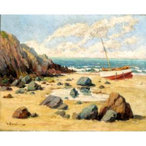 Mediterranean Beach By Alfred Justin Blondeau