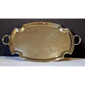 Silver Metal Serving Tray 