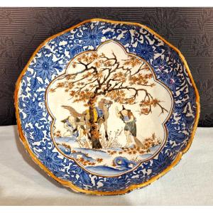 Melonniere In Gien Earthenware With Chinese Decorations