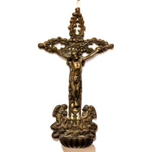 19th Century Bronze Holy Water Font