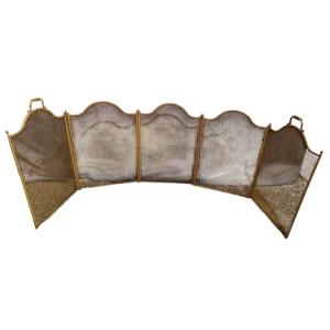 5-leaf Brass Fire Screen