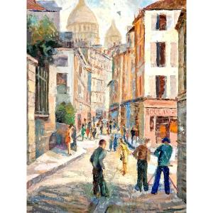 Tableau Montmartre Par J.arnaldi