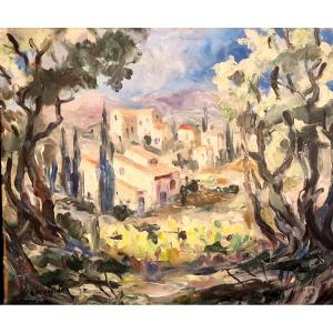 Paysage De Provence Par André Jourcin (1905 -1974)