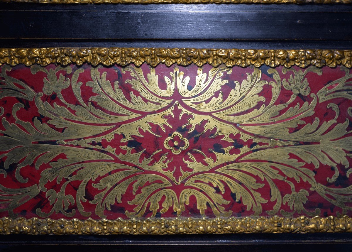 Boulle Secretary From The Second Half Of The 19th Century-photo-6