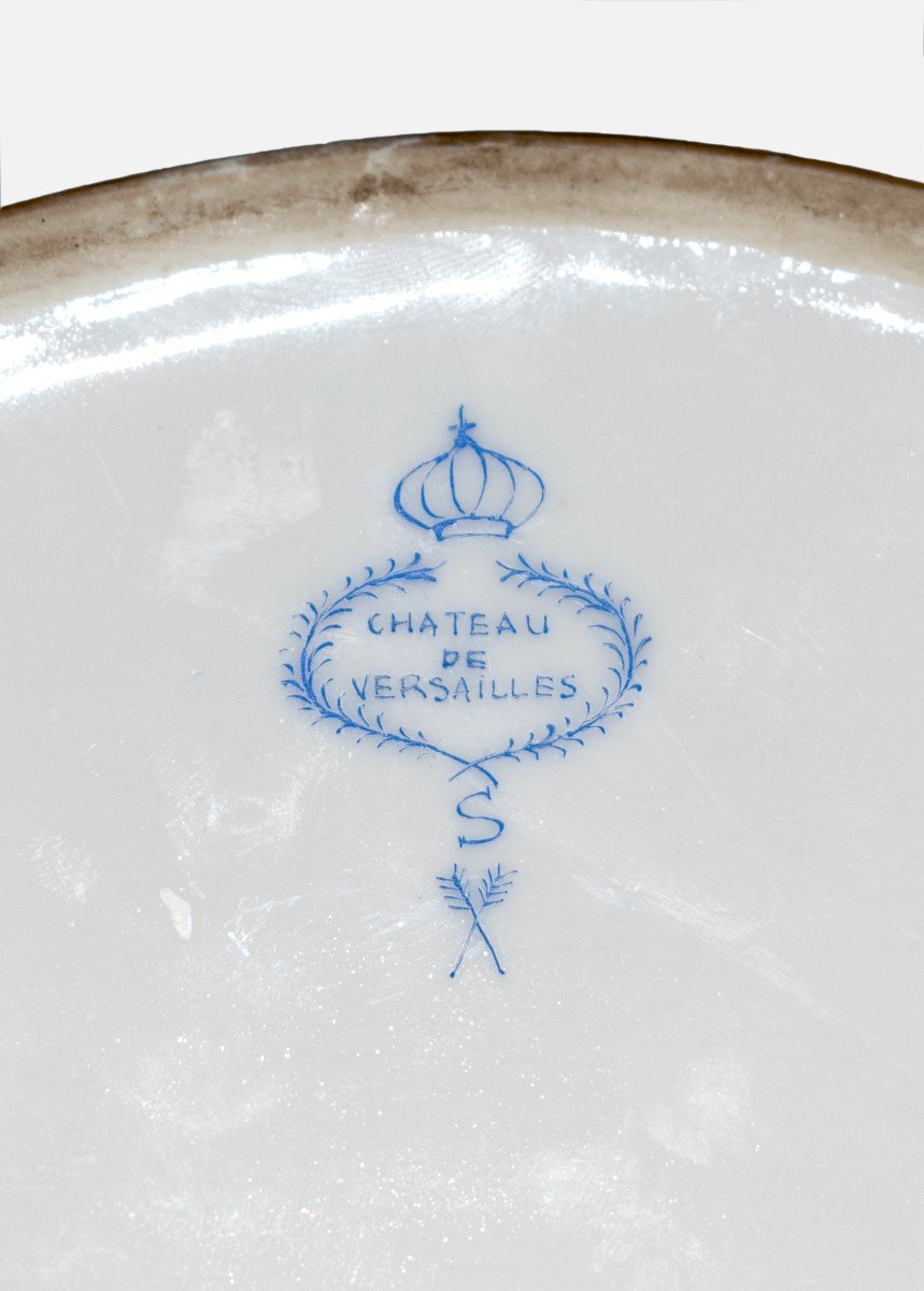 Grande Boîte En Porcelaine   Style De Sevres, Fin Du XIXe Siècle.-photo-3