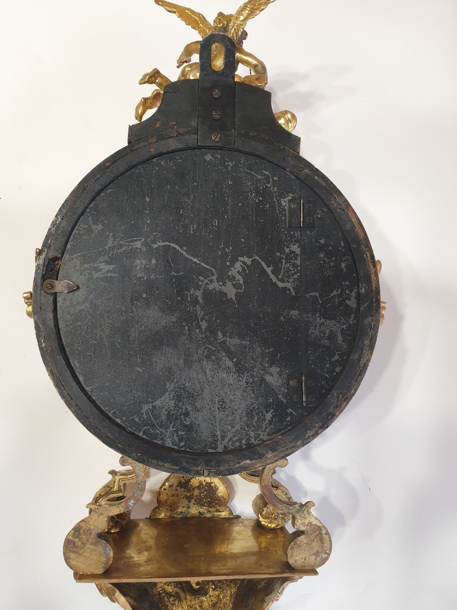 Boulle Wall Clock (bolle Clock) Regency Style, 19th Century. -photo-5