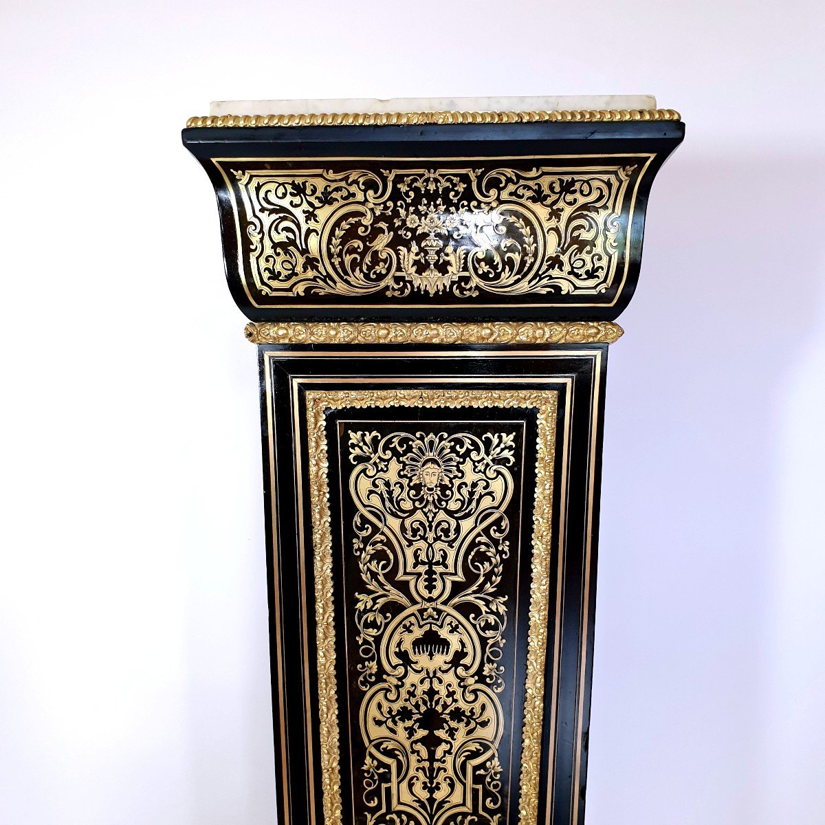 Boulle Column, Napoleon III Period.-photo-4