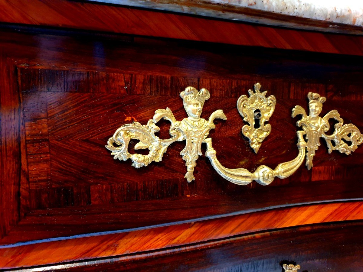 Louis XV / Regency Style Chest Of Drawers. Stamped Adrien Fleury (1721-1774). Paris.-photo-3