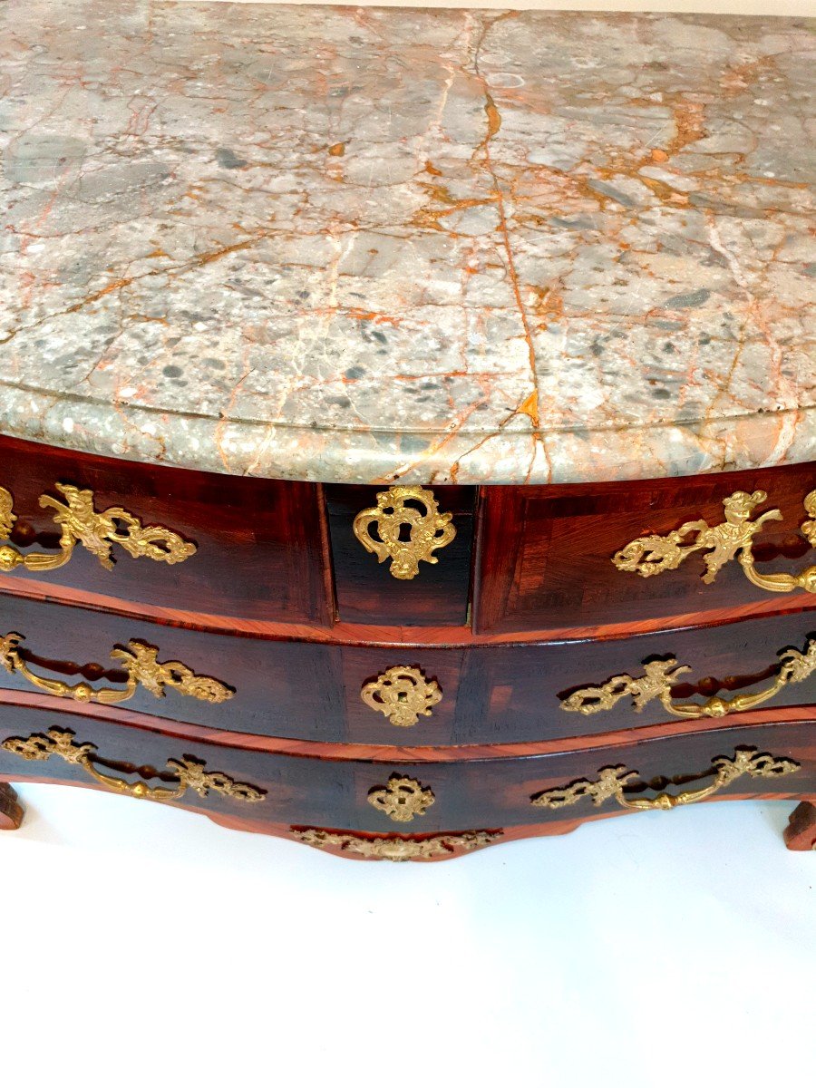 Louis XV / Regency Style Chest Of Drawers. Stamped Adrien Fleury (1721-1774). Paris.-photo-4