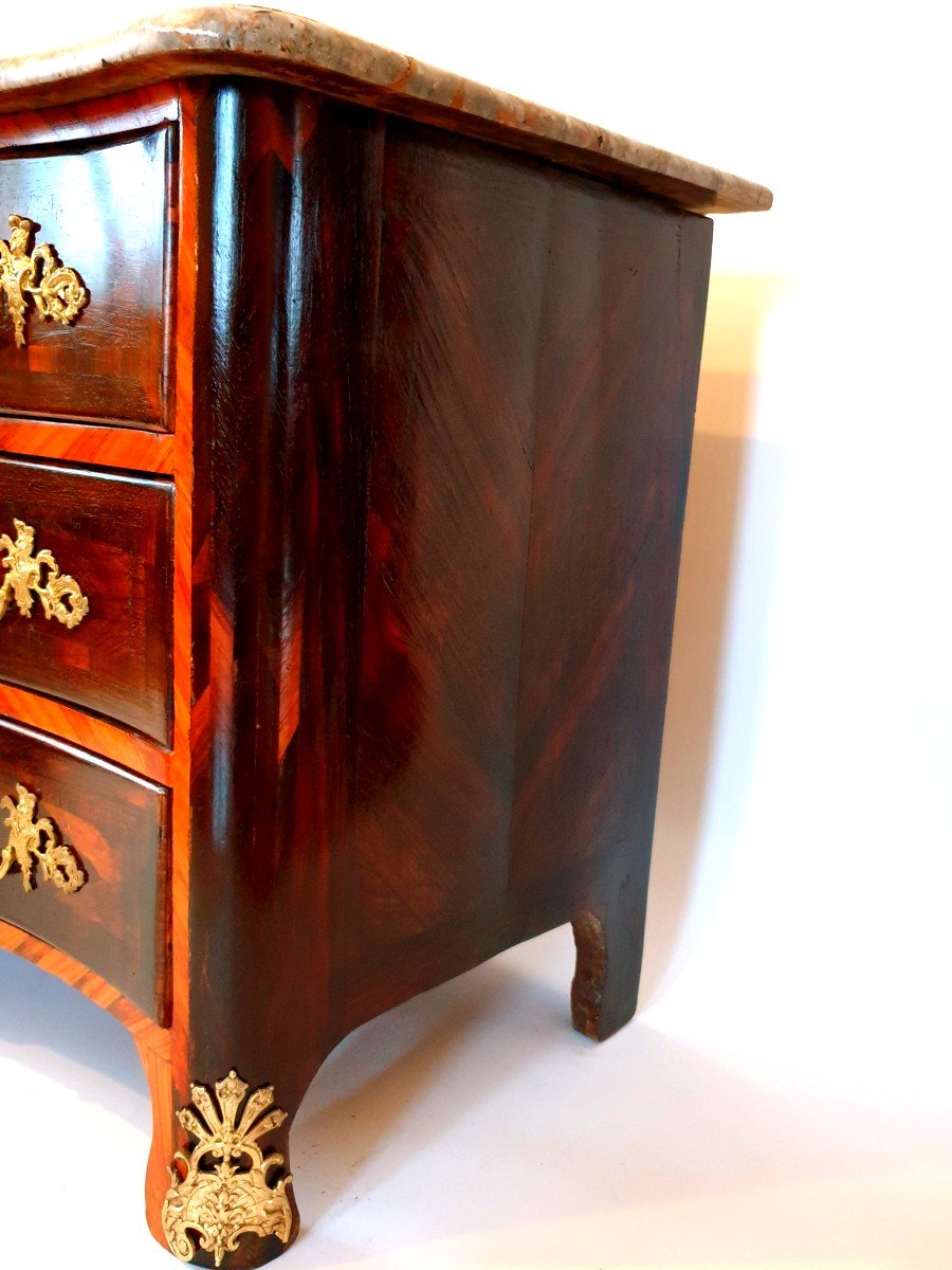 Louis XV / Regency Style Chest Of Drawers. Stamped Adrien Fleury (1721-1774). Paris.-photo-3