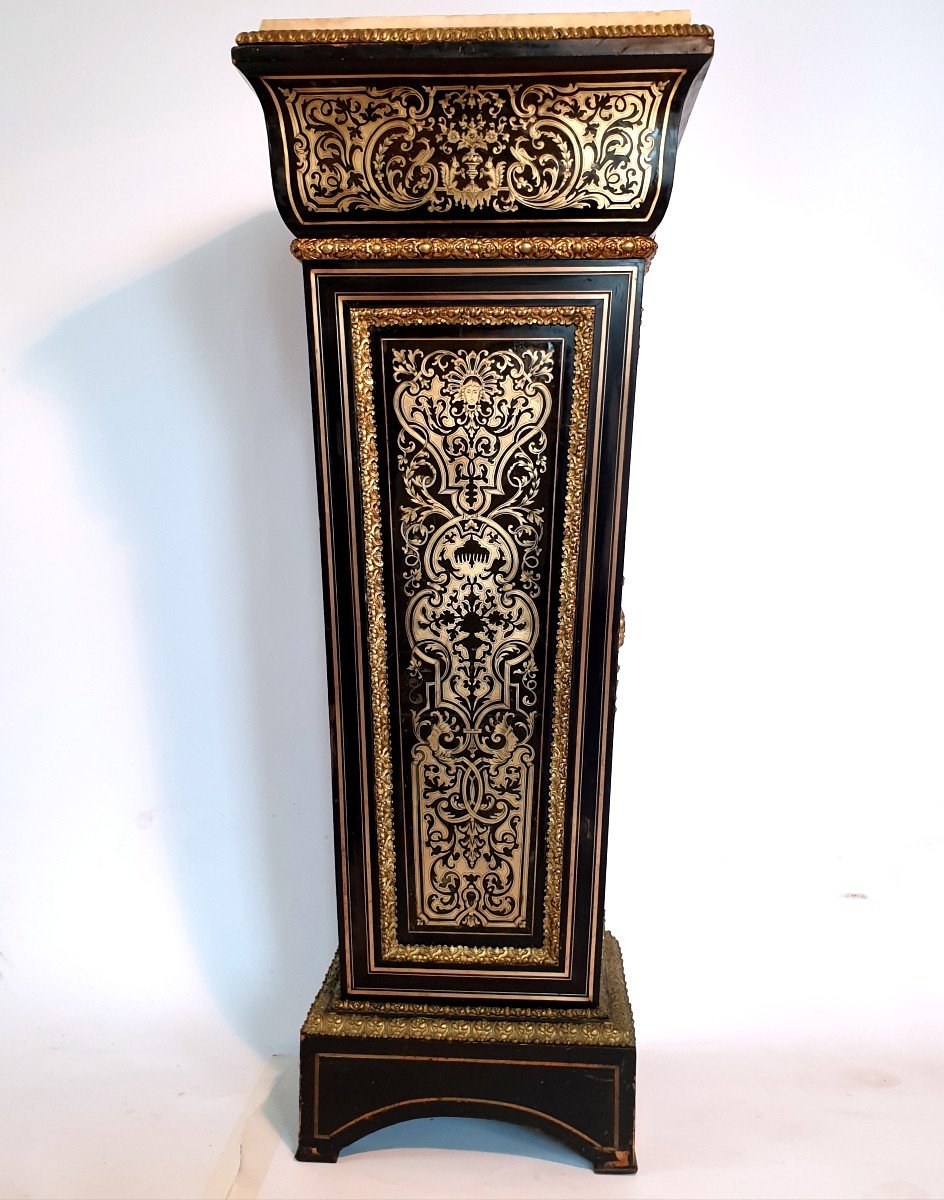 Boulle Column, Napoleon III Period.-photo-2