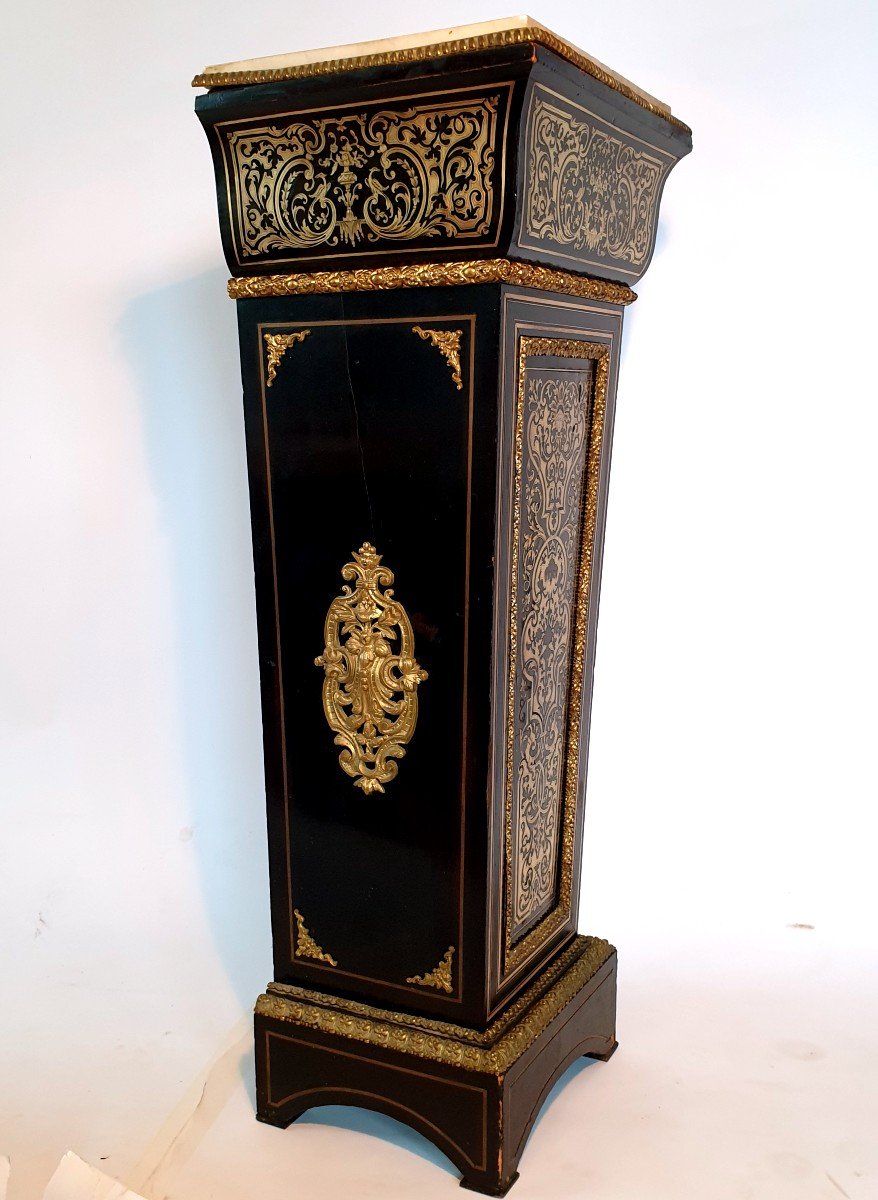 Boulle Column, Napoleon III Period.-photo-2