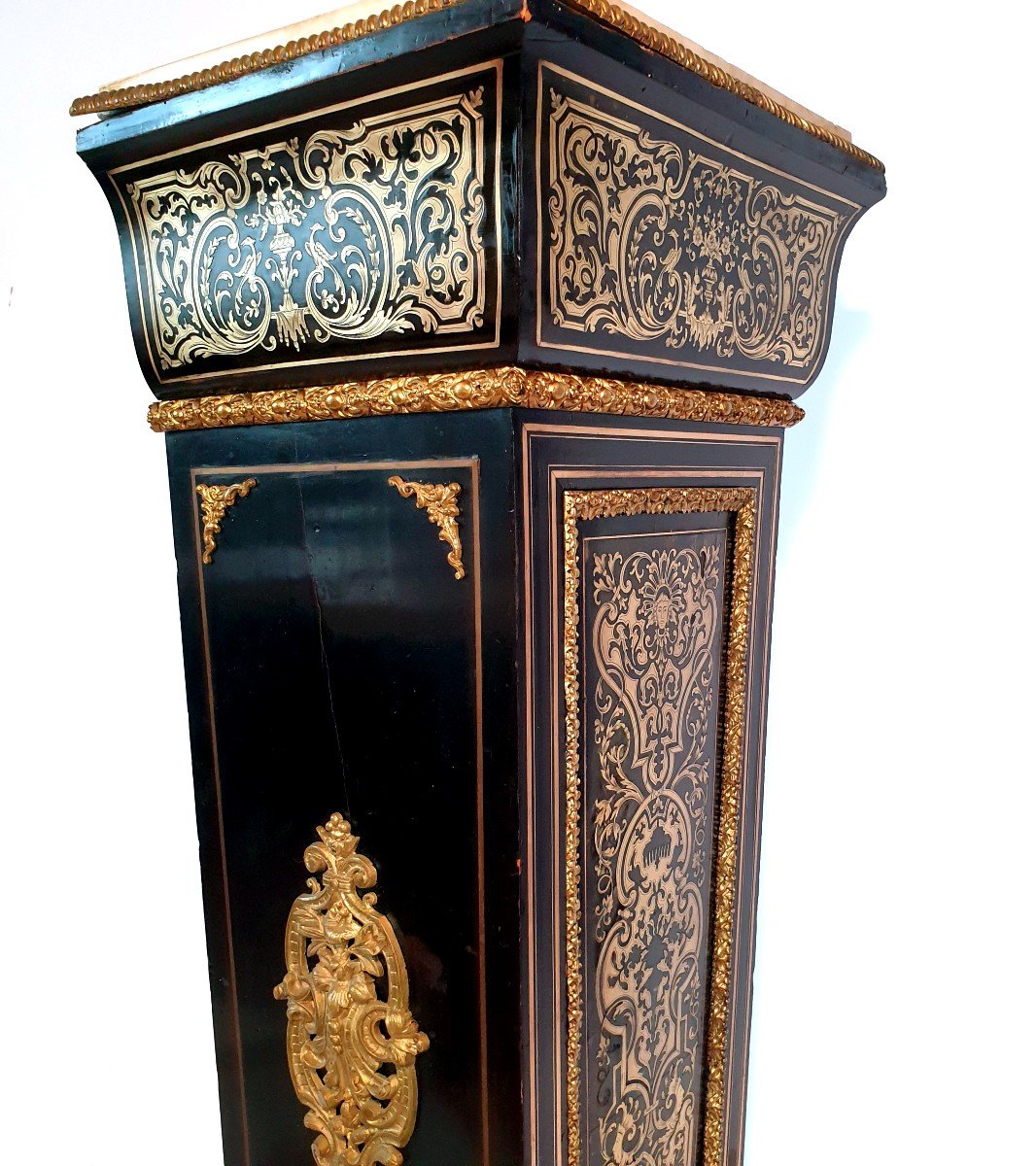 Boulle Column, Napoleon III Period.-photo-3