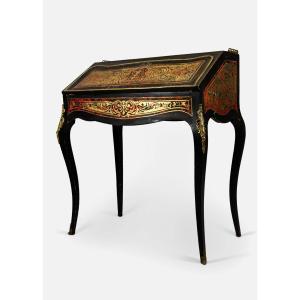 Secretaire Bonheur Du Jour Boulle Marquetry Late Nineteenth Century