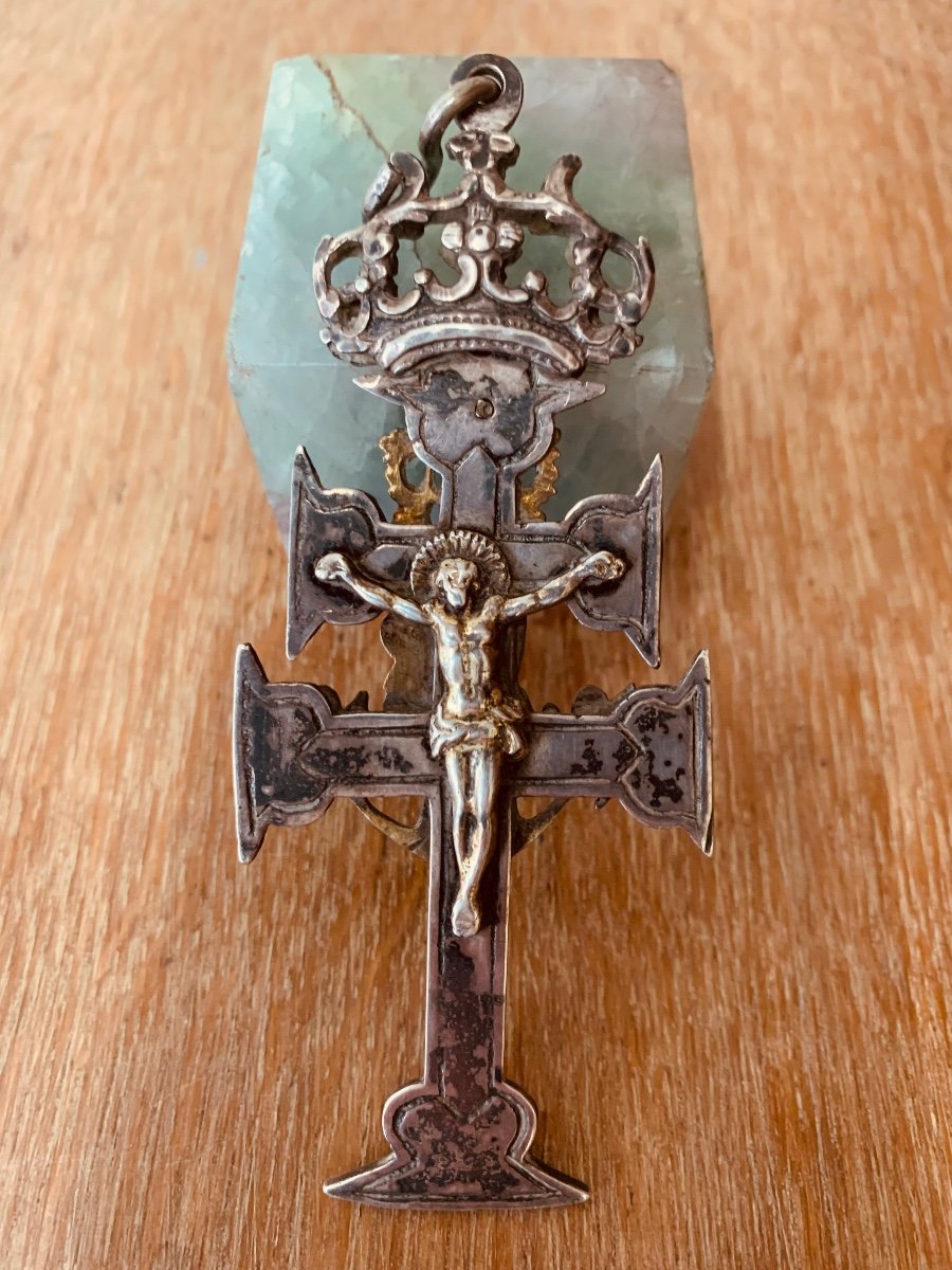 18th Century Silver Processional Double Sided Pectoral Cross