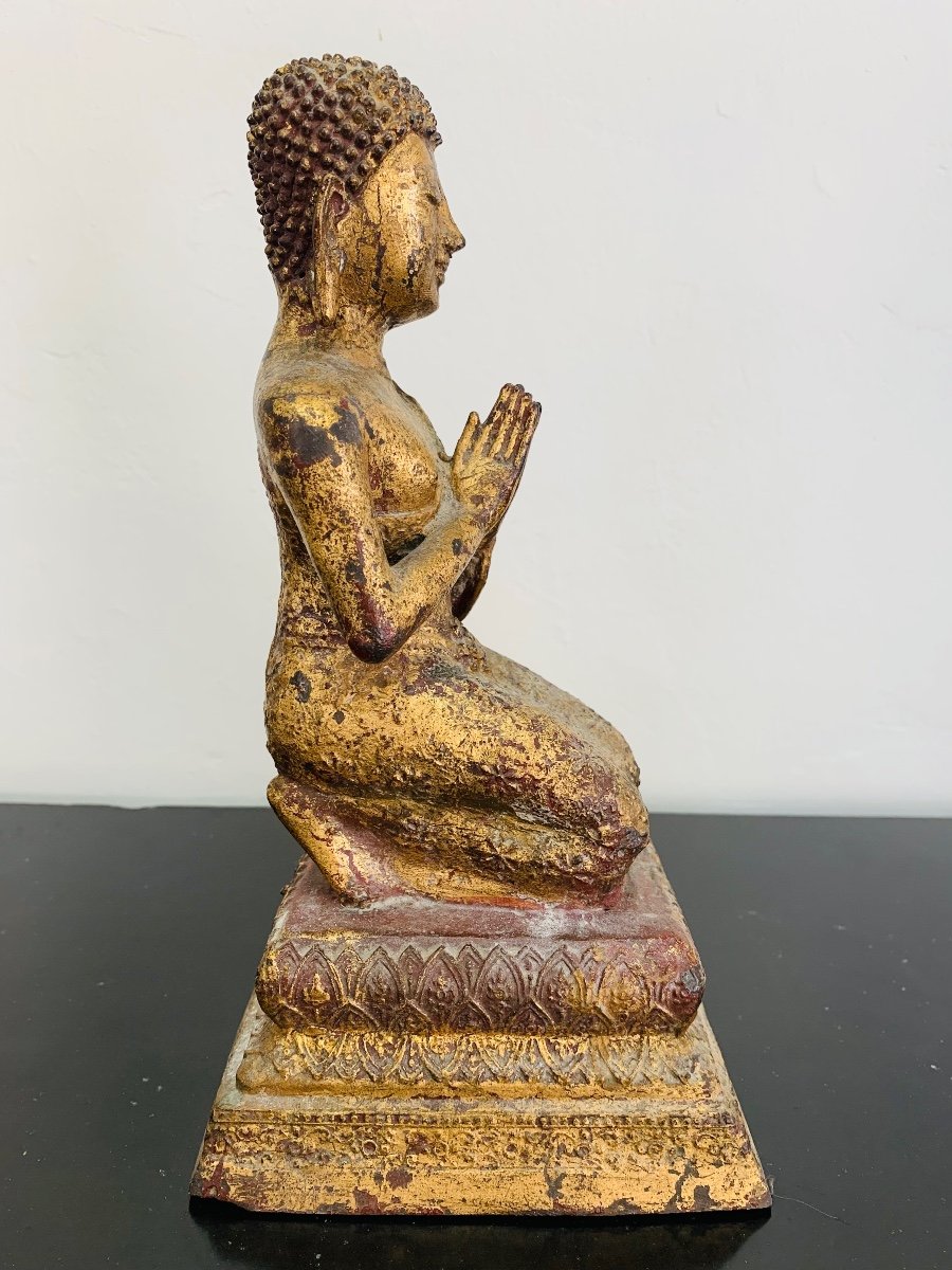 Thaïlande « Adorant »Bronze Doré