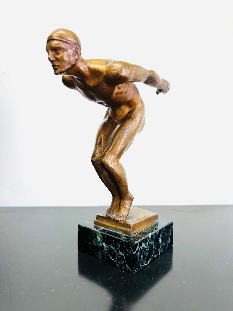 Rare Art Deco Bronze “the Swimmer”