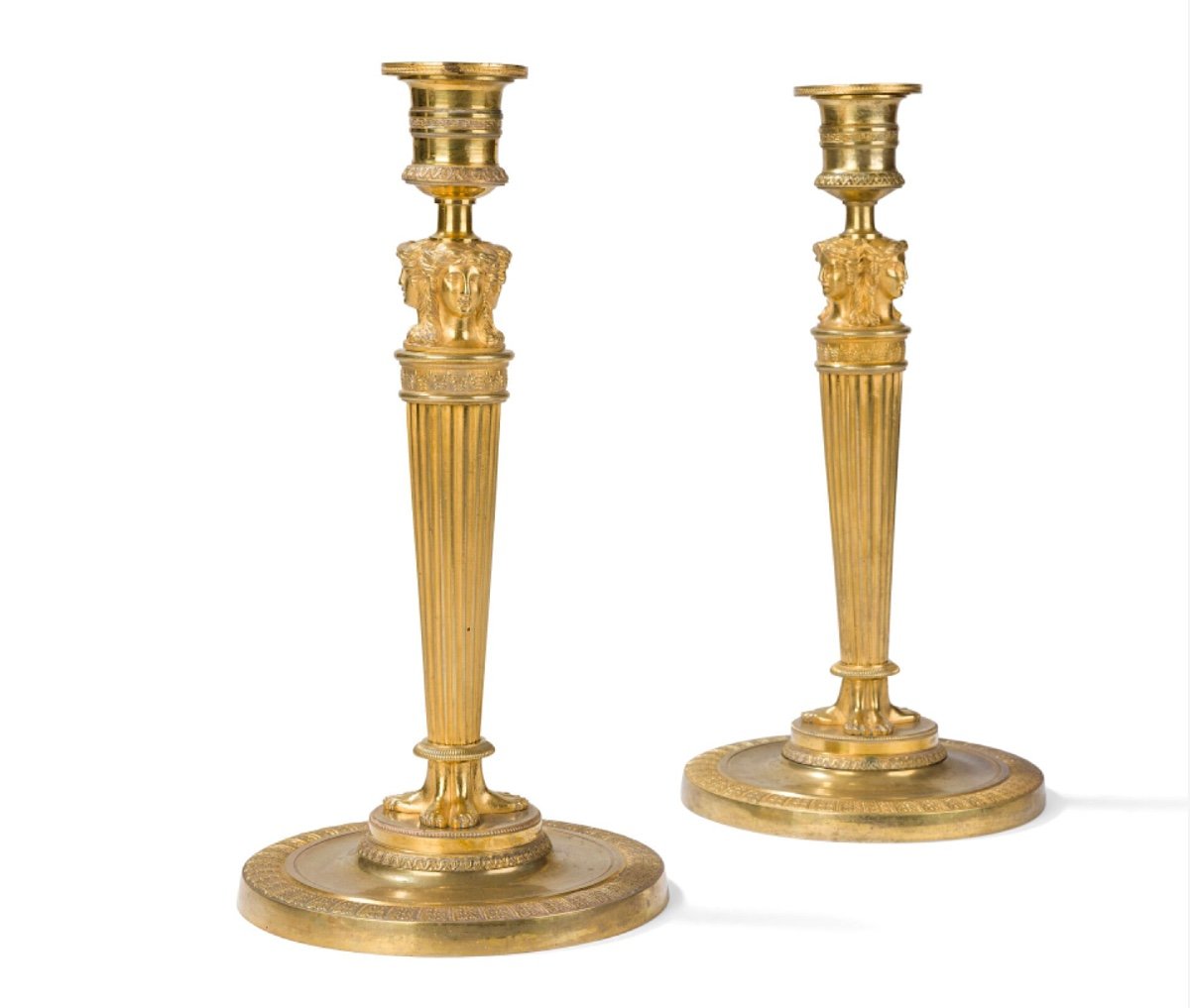 Pair Of Empire Period Candlesticks-photo-4