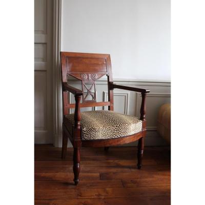 A Mahogany Jacob's Armchair Stamped Rue D Meslee