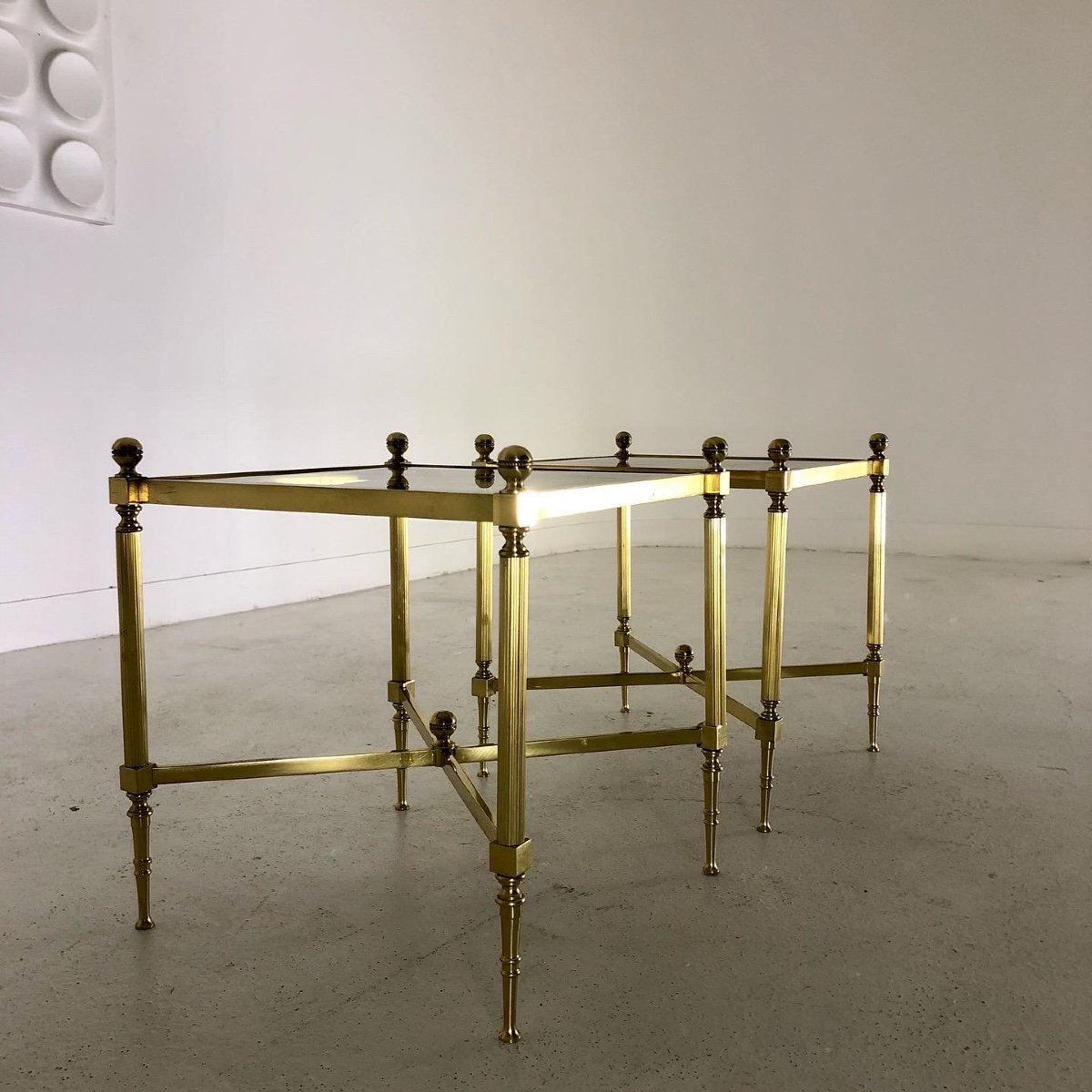 Pair Of End Tables Golden-photo-2