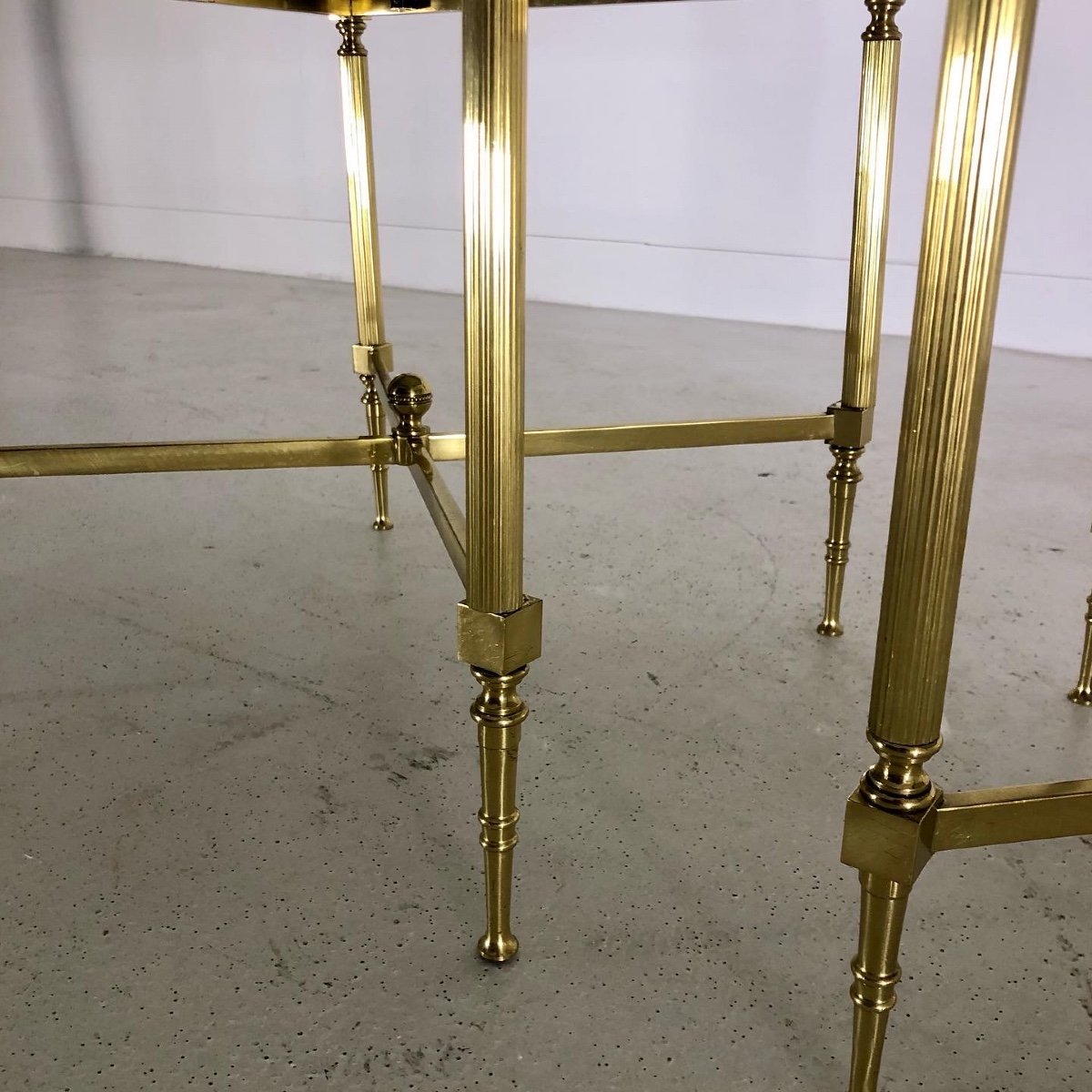 Pair Of End Tables Golden-photo-1