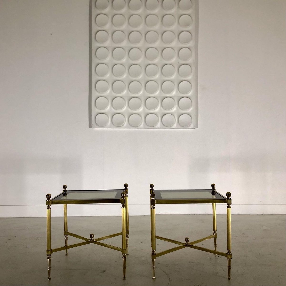 Pair Of End Tables Golden