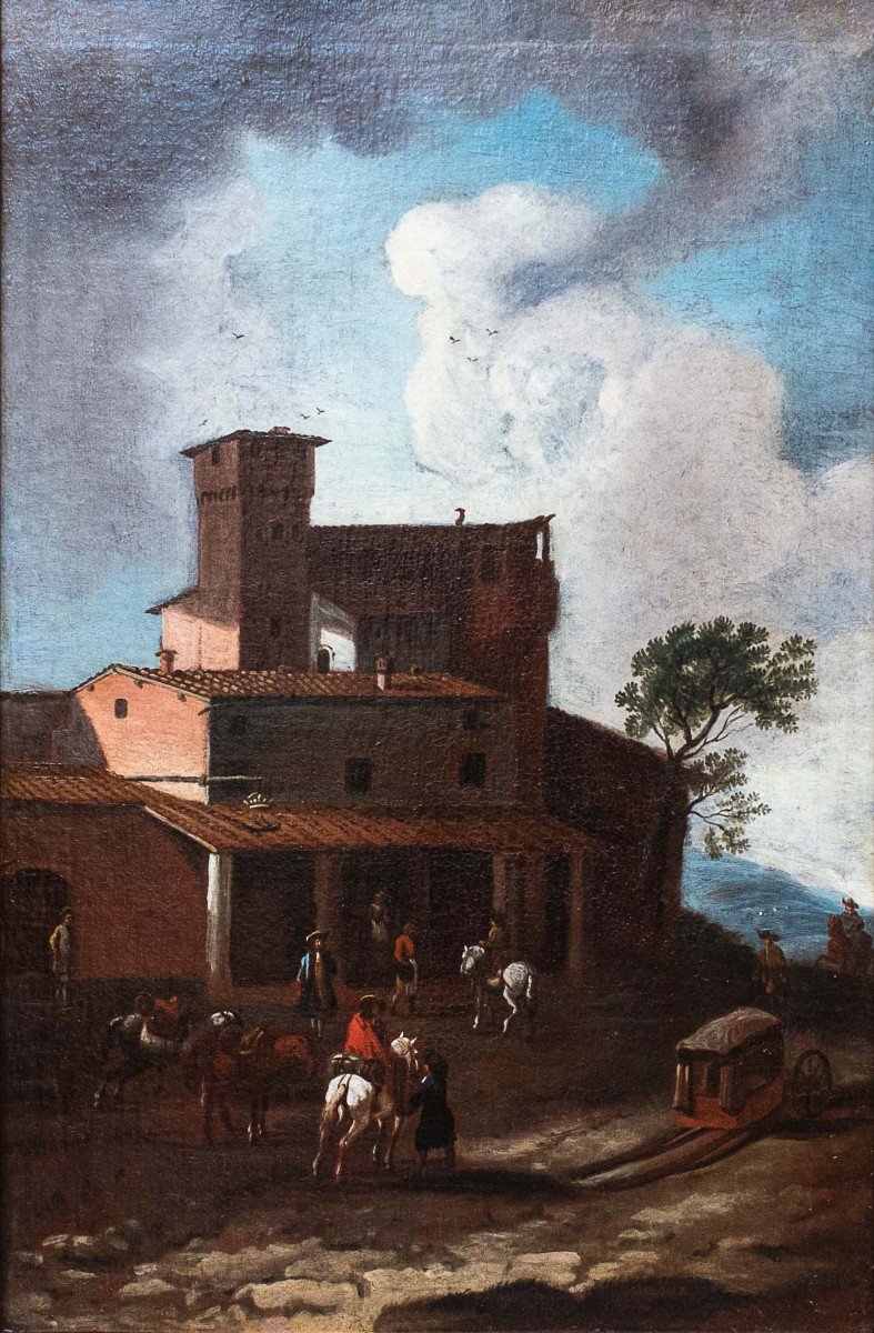 Bambocciante School, 17th Century, Genre Scene-photo-2