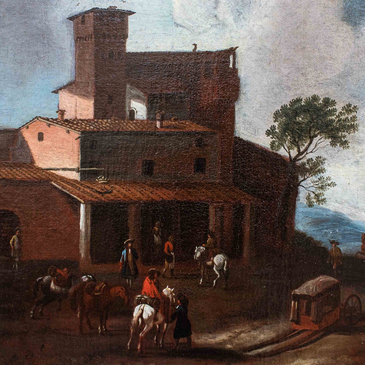 Bambocciante School, 17th Century, Genre Scene-photo-3