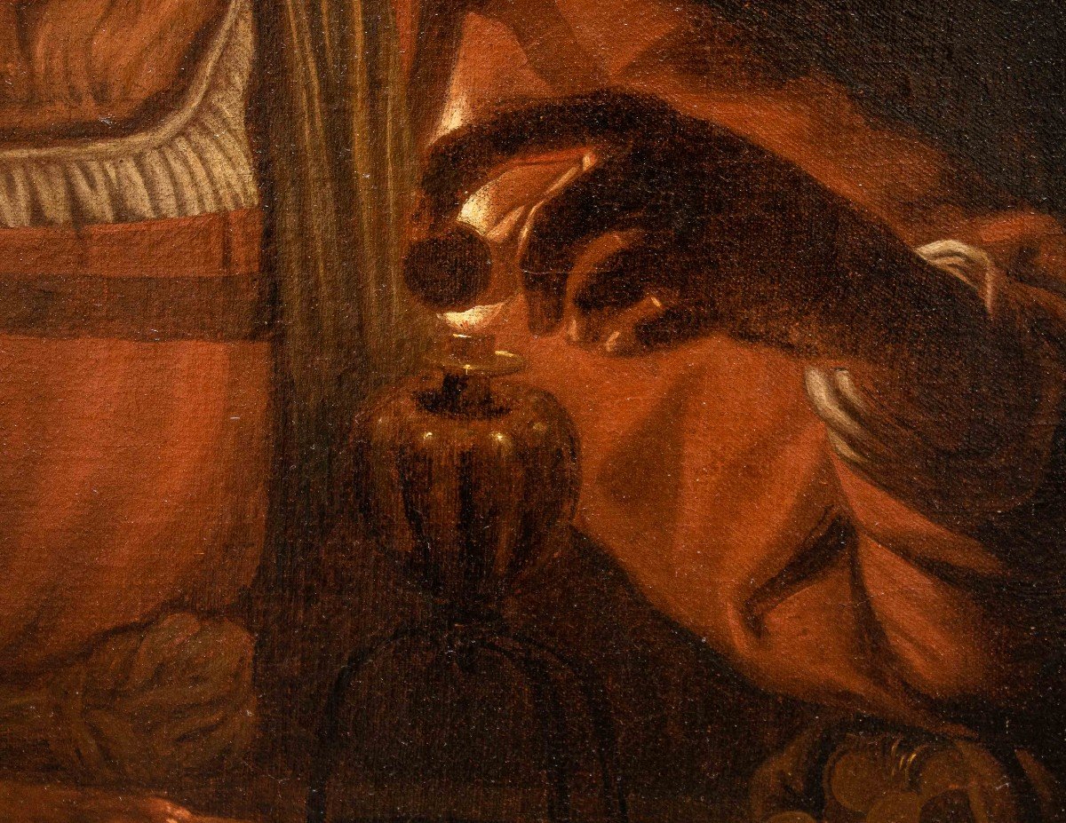 Matthias Stom (1600-après 1650, Sicile), Attr. 17ème Siècle,  Vieille Avec Bougie-photo-2