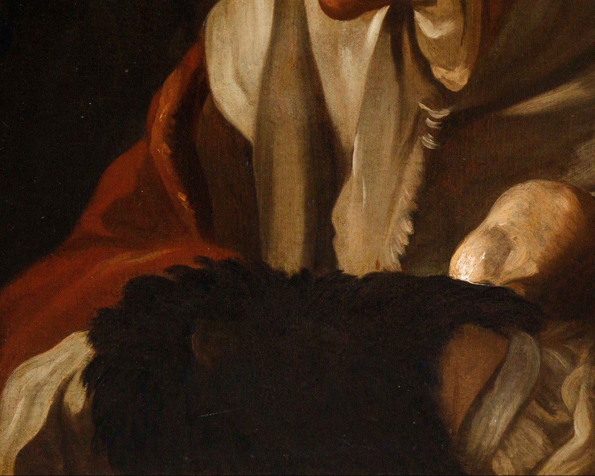 Antonio Cifrondi (1665-1730)  Femme Avec Réchauffeur  -photo-3