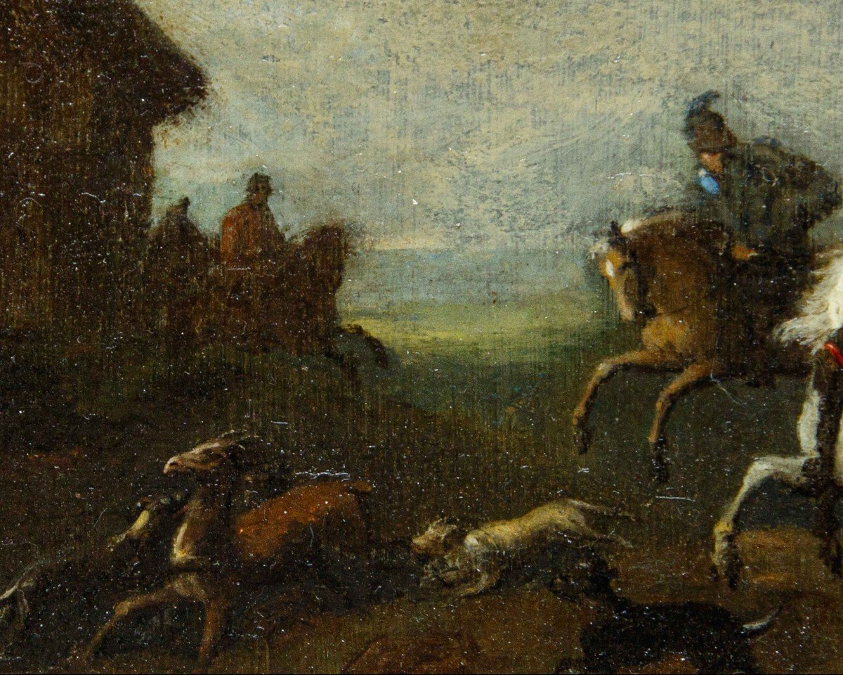  Cercle de Philips Wouwerman ( 1619 - 1668),  Scènes de chasse  -photo-3
