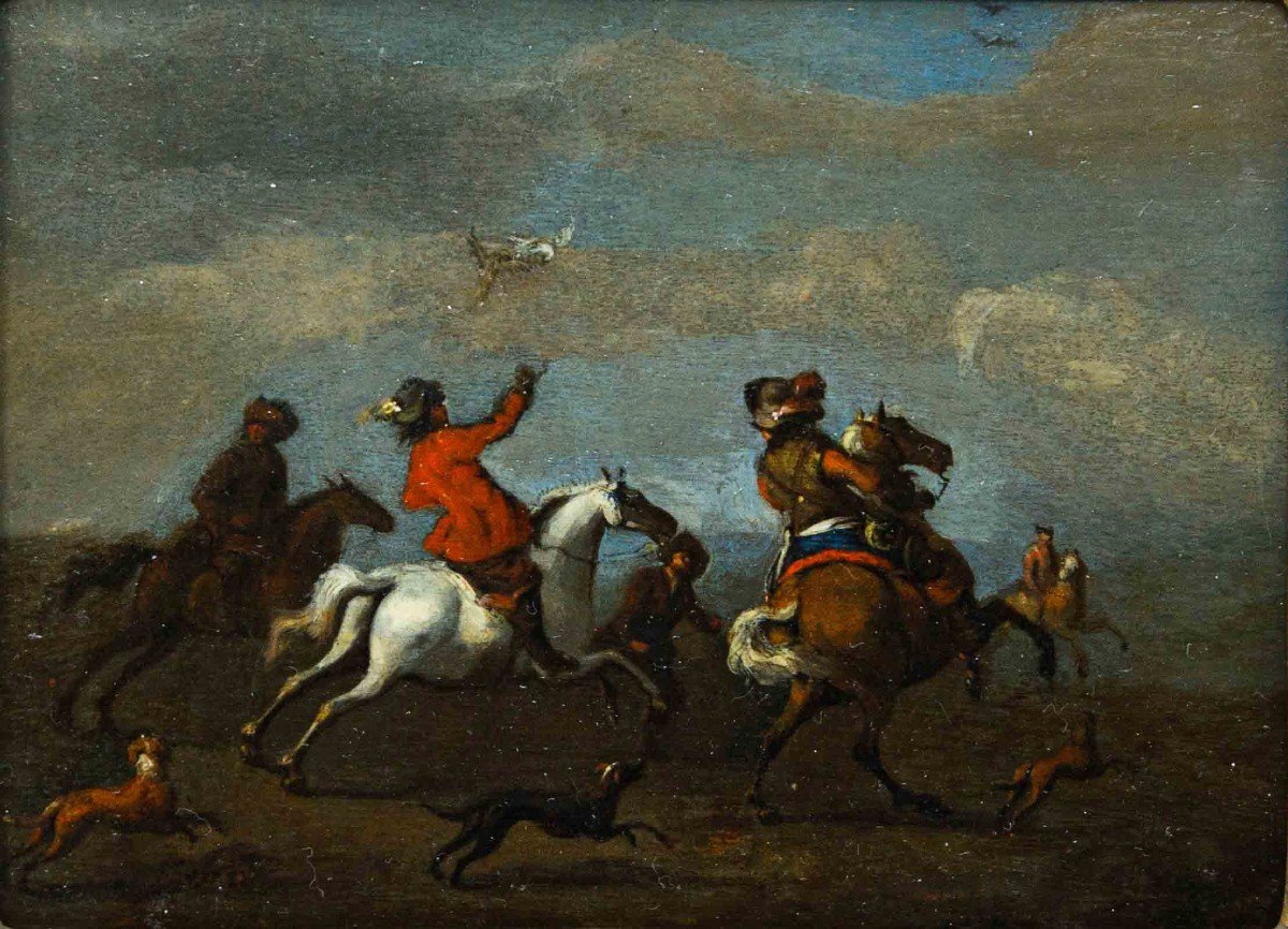  Cercle de Philips Wouwerman ( 1619 - 1668),  Scènes de chasse  -photo-6