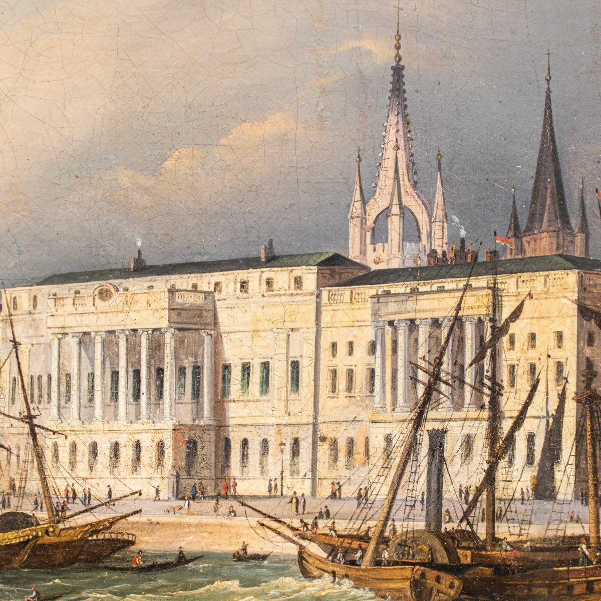 Italian School, Dated 1841, View Of London From The River Thames  -photo-4