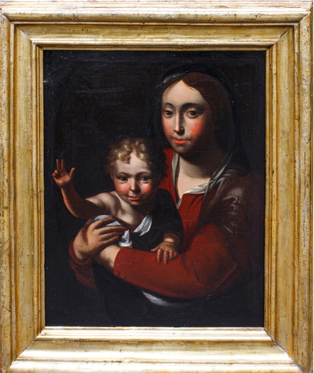 17th Century, Bergamo School, Madonna And Child Blessing